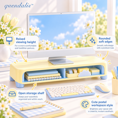 𝒒𝒖𝒆𝒏𝒅𝒂𝒍𝒊𝒔™ Monitor Riser with Storage Shelf
