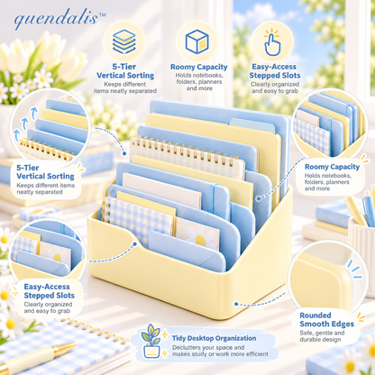 𝒒𝒖𝒆𝒏𝒅𝒂𝒍𝒊𝒔™ Five-Slot Vertical File Sorter