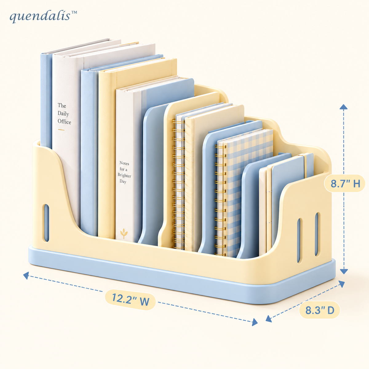𝒒𝒖𝒆𝒏𝒅𝒂𝒍𝒊𝒔™ Desktop Book & Notebook Rack