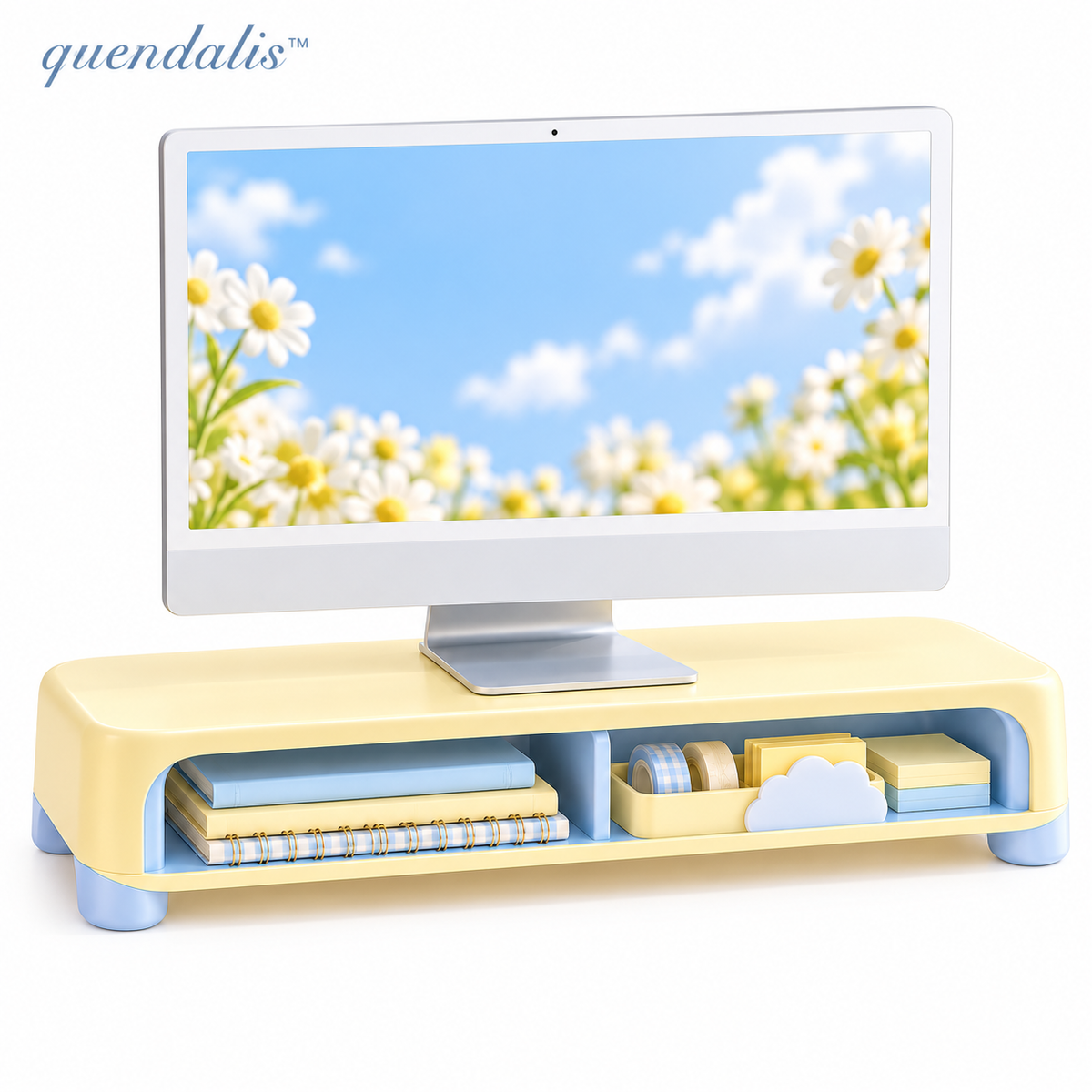 𝒒𝒖𝒆𝒏𝒅𝒂𝒍𝒊𝒔™ Monitor Riser with Storage Shelf