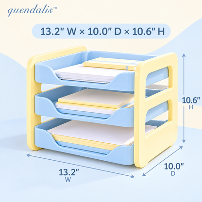 𝒒𝒖𝒆𝒏𝒅𝒂𝒍𝒊𝒔™ Three-Tier Letter Tray Organizer