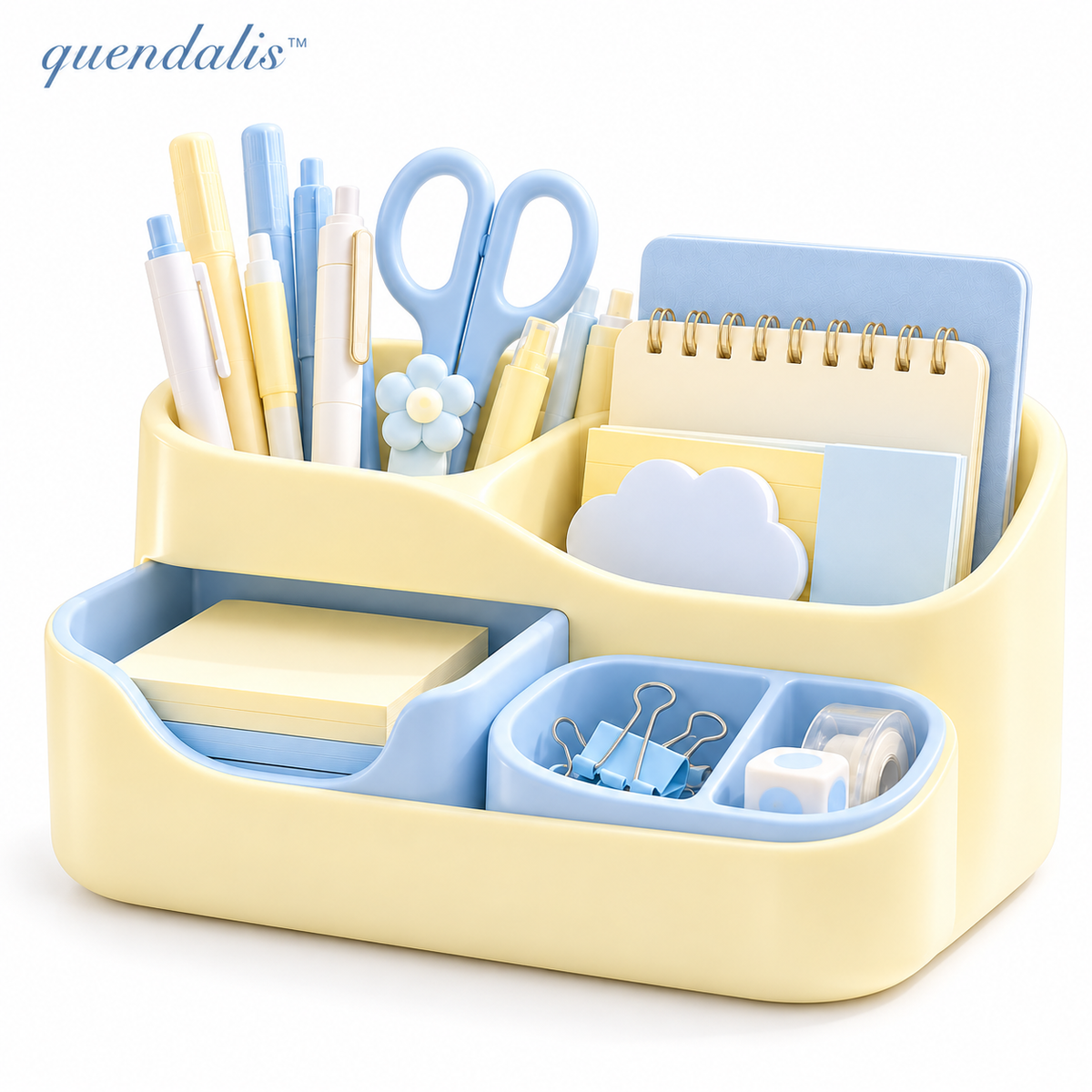 𝒒𝒖𝒆𝒏𝒅𝒂𝒍𝒊𝒔™ Soft Curve Desk Organizer