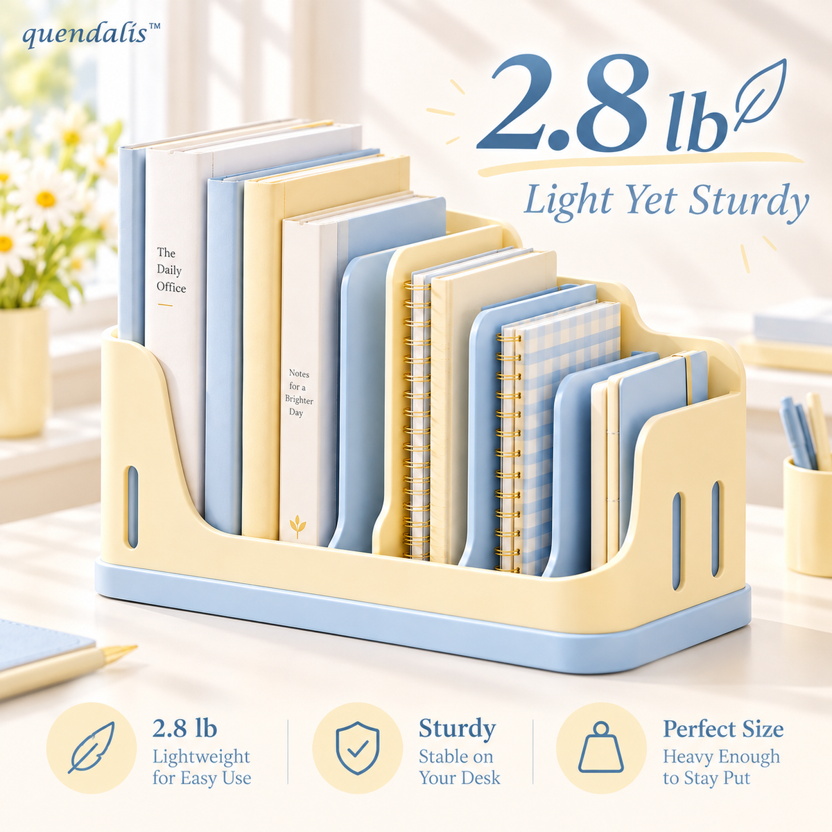 𝒒𝒖𝒆𝒏𝒅𝒂𝒍𝒊𝒔™ Desktop Book & Notebook Rack