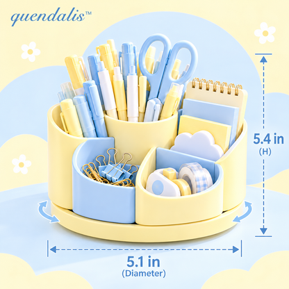 𝒒𝒖𝒆𝒏𝒅𝒂𝒍𝒊𝒔™ Rotating Pen & Supply Caddy