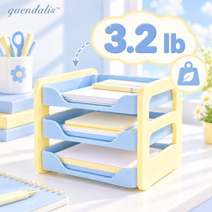 𝒒𝒖𝒆𝒏𝒅𝒂𝒍𝒊𝒔™ Three-Tier Letter Tray Organizer