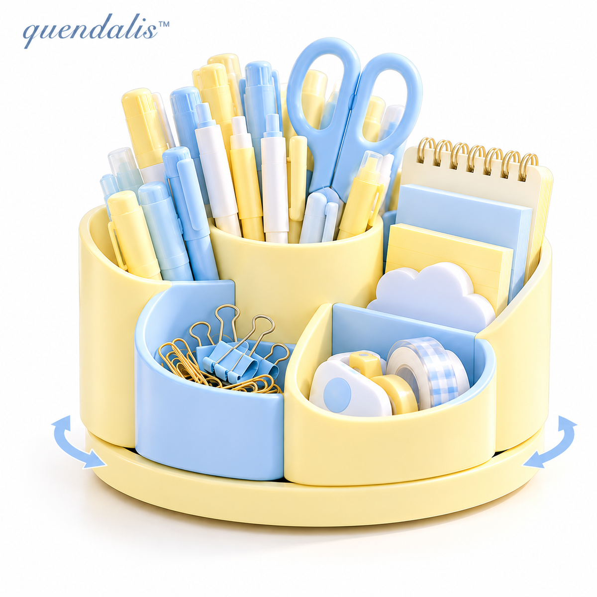 𝒒𝒖𝒆𝒏𝒅𝒂𝒍𝒊𝒔™ Rotating Pen & Supply Caddy