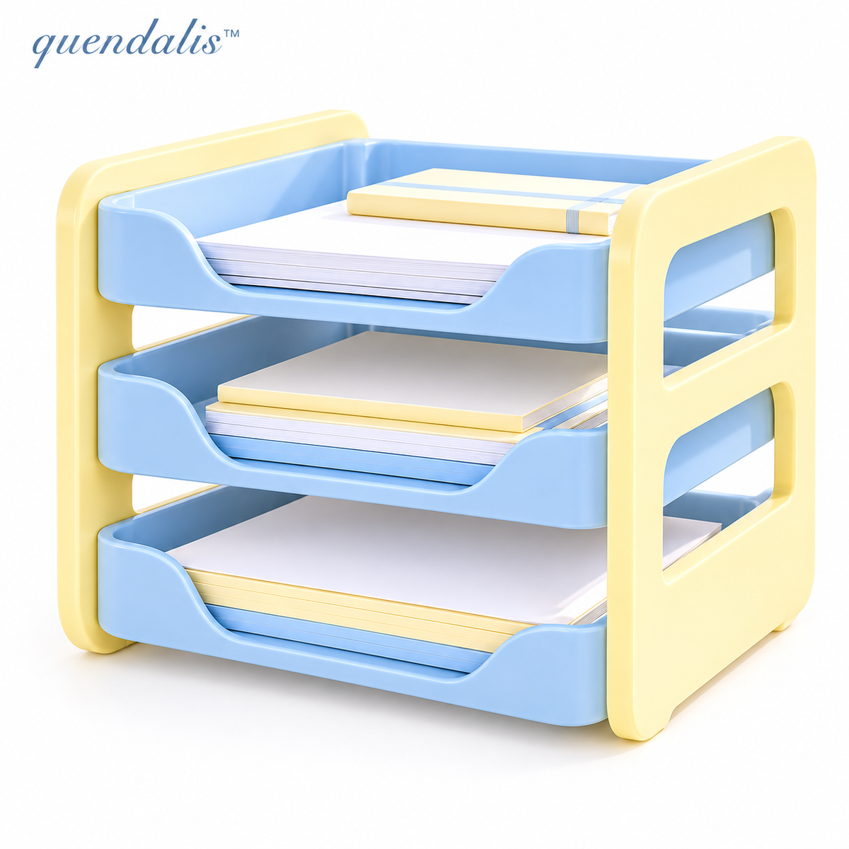 𝒒𝒖𝒆𝒏𝒅𝒂𝒍𝒊𝒔™ Three-Tier Letter Tray Organizer