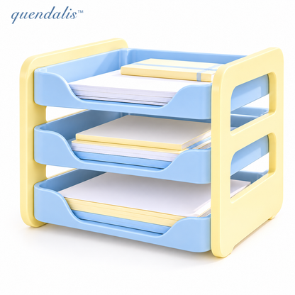 𝒒𝒖𝒆𝒏𝒅𝒂𝒍𝒊𝒔™ Three-Tier Letter Tray Organizer