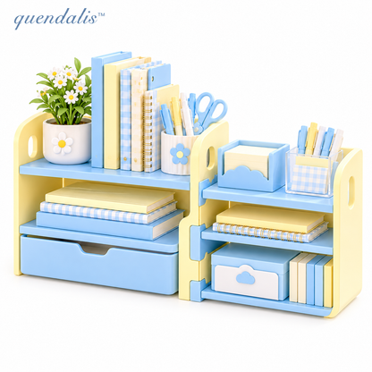 𝒒𝒖𝒆𝒏𝒅𝒂𝒍𝒊𝒔™ Adjustable Desktop Shelf Organizer